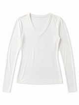 Super Soft LS V-Neck White