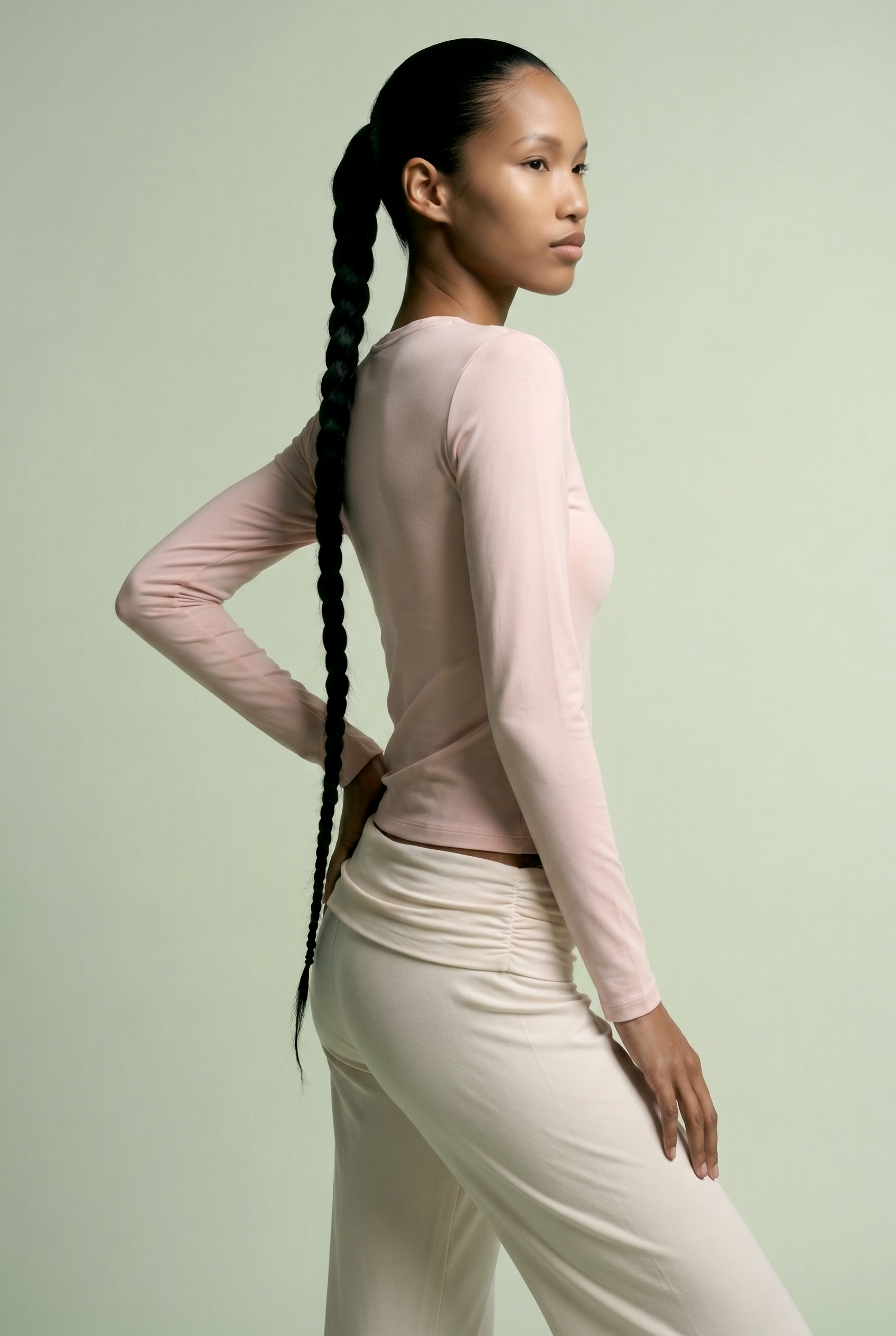 Super Soft LS V-Neck Light Pink