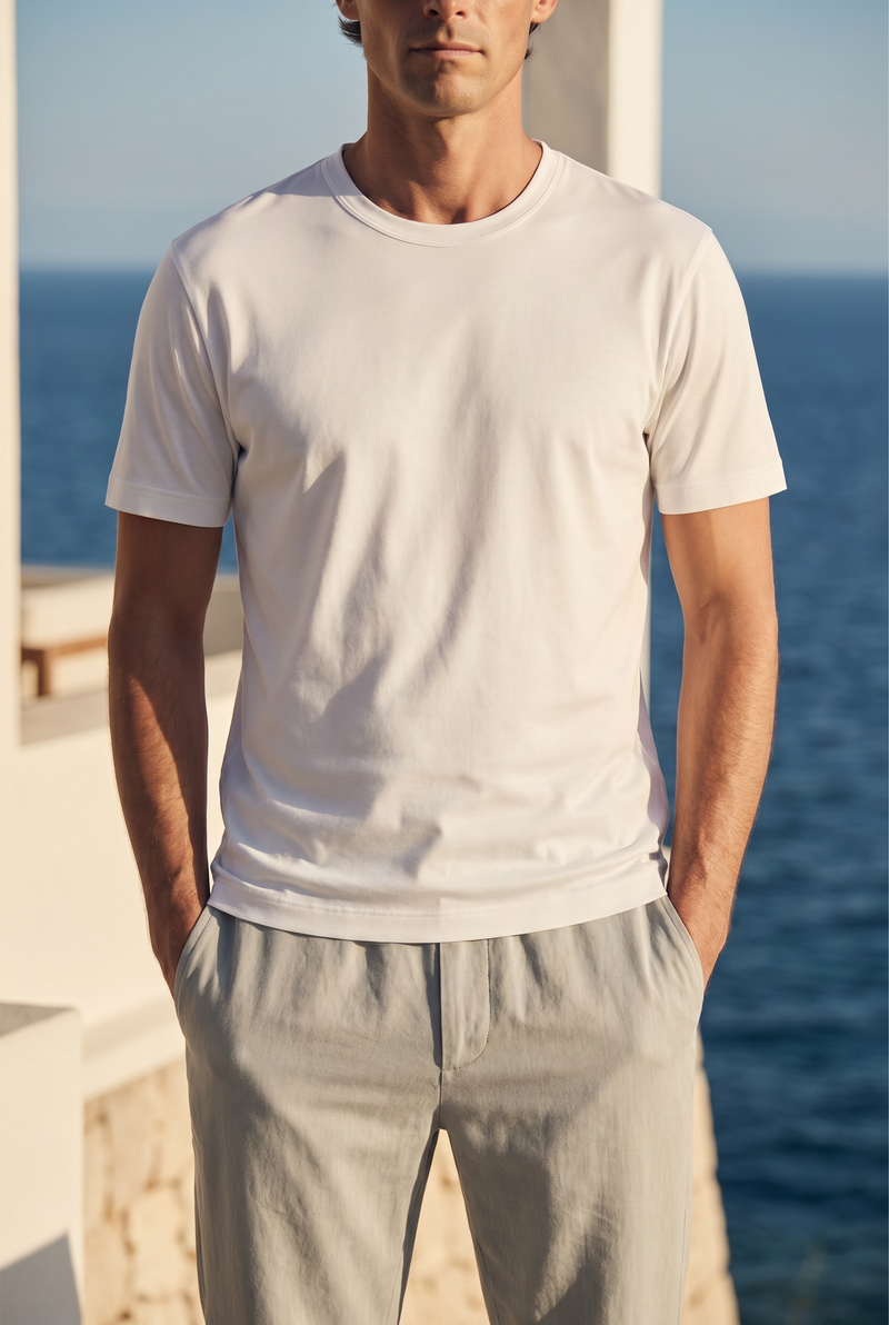 Samy Soft Regular Tee Navy White