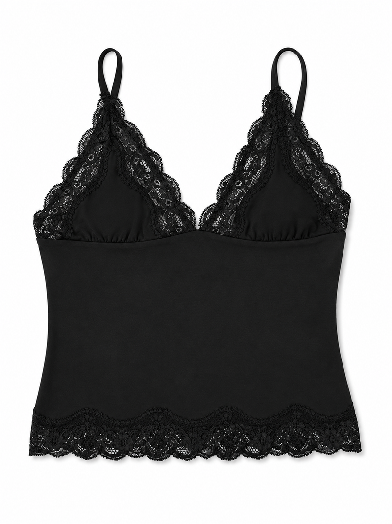 Elley Lace Top Black