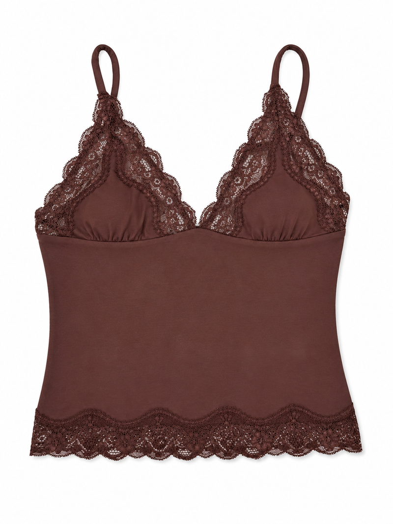 Elley Lace Top Cocoa Brown