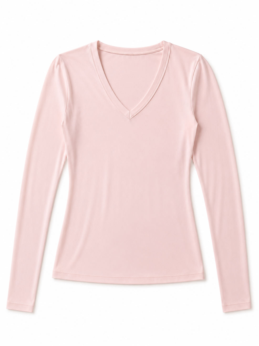 Super Soft LS V-Neck Light Pink