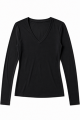 Super Soft LS V-Neck Black