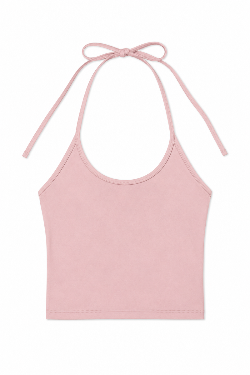 Perfect Halter Neck Top Light Pink