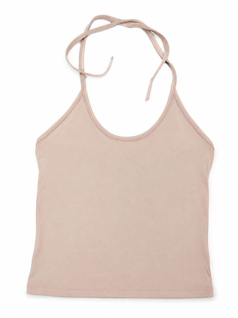 Perfect Halter Neck Top Beige