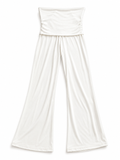 Ultra Soft Fold-Over HW Pant White