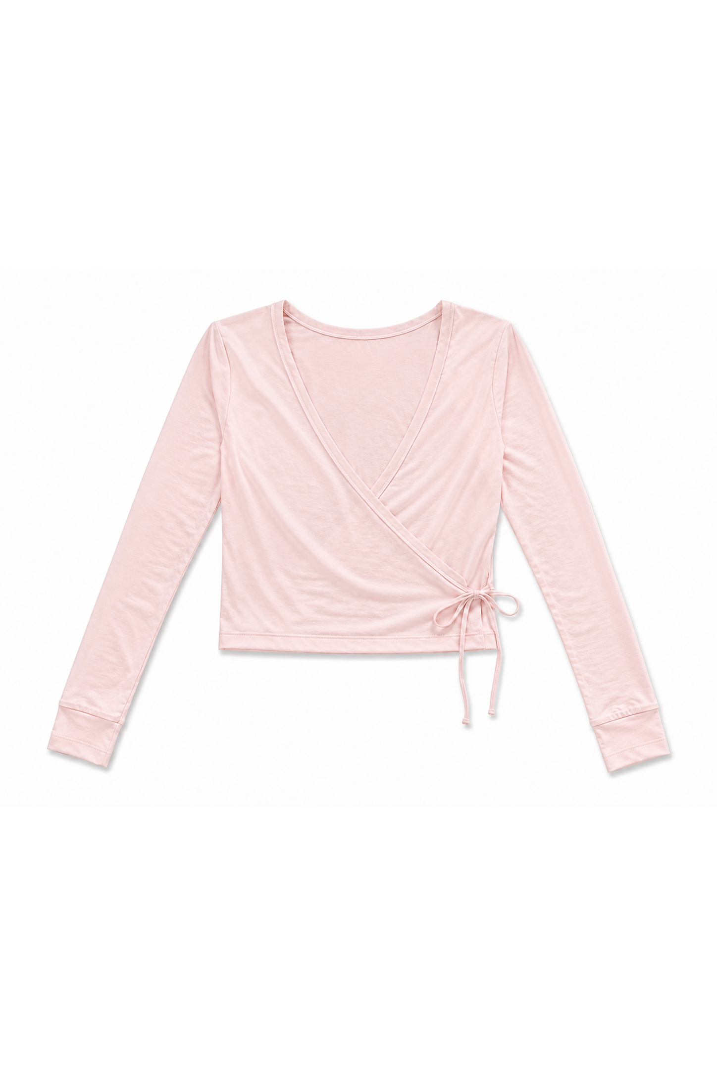Fey Wrap LS Blouse Light Pink