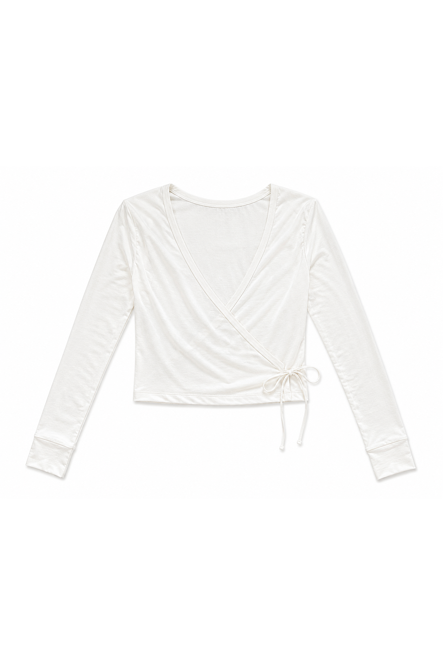 Fey Wrap LS Blouse White